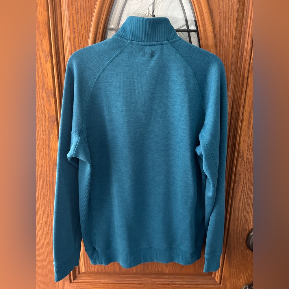 Under Armour Cold Gear BLUE Mens 1/4 Zip Sweatshirt Pullover Size Large - Picture 2 of 6